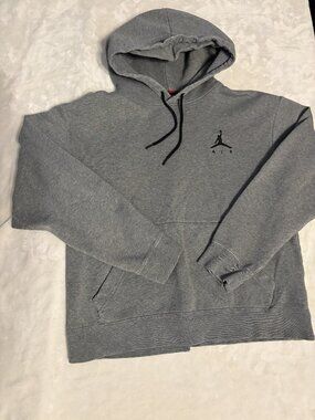 Air Jordan Gray Hooded Sweatshirt Medium